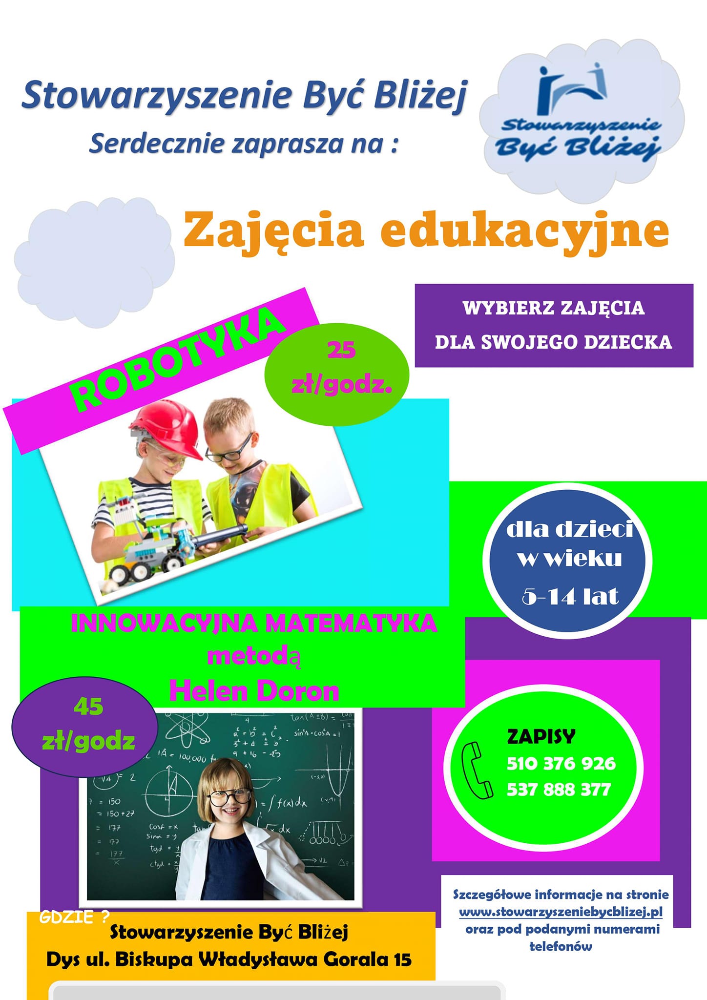 Zapraszamy na dodatkowe zajęcia edukacyjne