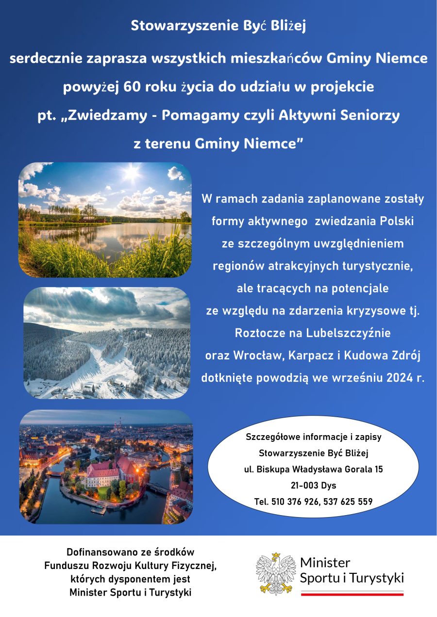 Zwiedzamy – Pomagamy czyli Aktywni Seniorzy z terenu Gminy Niemce